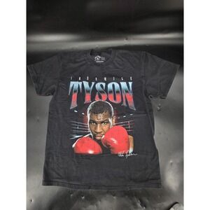 Iron‎ Mike Tyson T Shirt Men's Size Large Black Boxing Boxer Mike Tyson